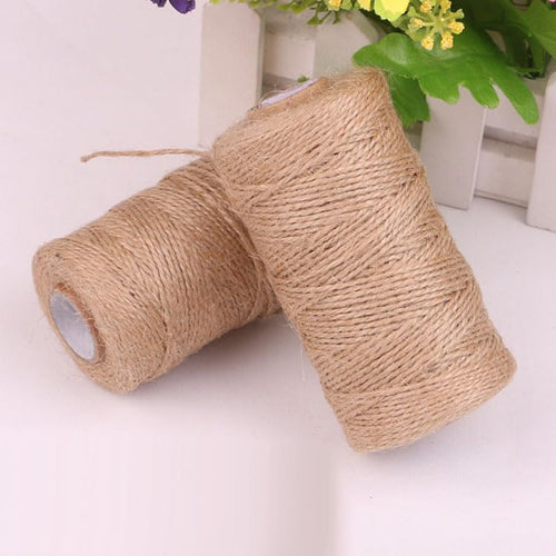 1 Roll Total 328 Feet Natural Jute Twine 1.5mm Thick 2 Ply Jute Twine String for DIY Arts Crafts Jewelry Making Gardening Tie Floristry Gift Wrapping Packing Christmas Wedding Decor