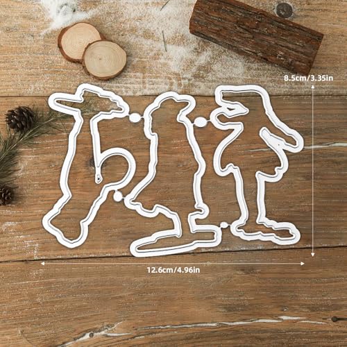 Clear Stamps and Metal Cutting Dies Set for Card Making Scrapbooking, DIY Craft Stamps and Dies Kit for Journaling, Albums, Greeting Cards, Holiday Cards, Birthday, Christmas (YX1909) - color: YX1909