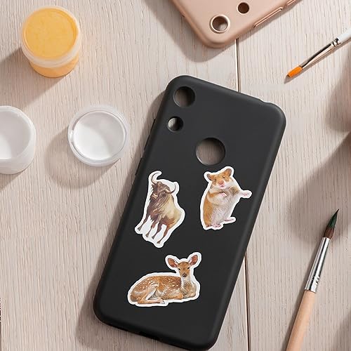 100 PCS Jungle Animal Stickers Safari Zoo Animal Wild One Stickers for Laptop Water Bottle Computer Refrigerator Luggage Phone Case Bicycle Teens (Jungle Animal) - style: Jungle Animal