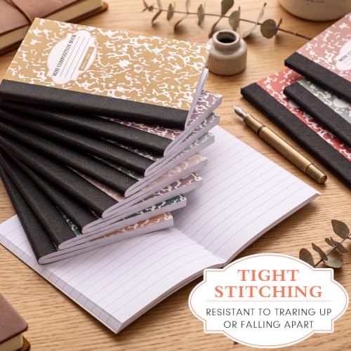 Colarr 48 Pack Mini Composition Notebook, Assorted Marble Covers 4.5 x 3.25 Inch Narrow Ruled Mini Pocket Marble Journal Notebooks for School Office, 120 Pages (60 Sheets), 12 Colors(Morandi 2) - color: Morandi 2