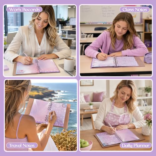 100 Sheets Kpop A5 Planner Inserts - 120GSM Thick Pink Purple Music Refill Paper for A5 6-Ring Binder, 6 Hole Loose Leaf Sheets for K-Pop Fans Journal Diary Notebook Budget Creative Planning - color: Kpop