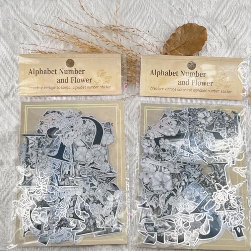 50Pcs Transparent Silver Foil Alphabet Stickers Pack, Waterproof PET Floral Letter Decals for Water Bottle Laptop Suitcase Skateboard Scrapbook Journal, Colorful DIY Craft Gifts for Kids Teens Girls - color: Transparent Silver Foil Alphabet-6