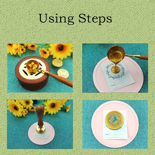 Starry Fox Wax Sealing Stamp with Removable Brass Head Wooden Handle - Retro Vintage Animal Sealing Wax Stamp for Letter Cards Invitations - size: Starry Fox