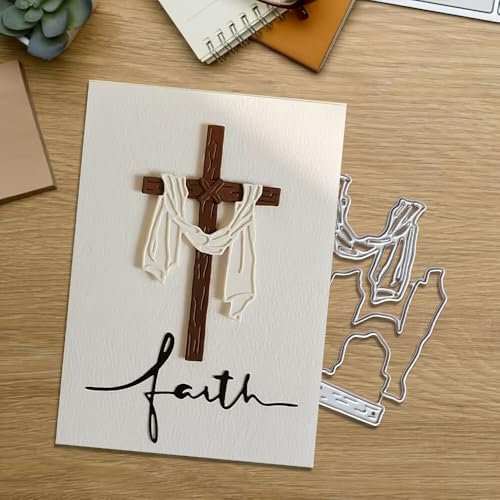 Lapoo Tool Metal Cutting Die for Scrapbooking - Durable, Cut Stencils for DIY Scrapbook Photo Album Decorative Paper Card, Card Making Supplies, Embossing (Cross 3.6 x 2.9 in) - color: Cross 3.6 x 2.9 in