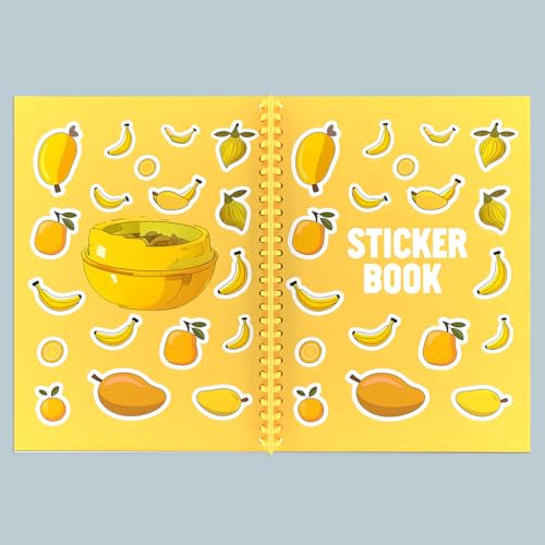 B5 Reusable Sticker Collecting Book Blank Sticker Album (Style D Yellow) - color: Style D Yellow