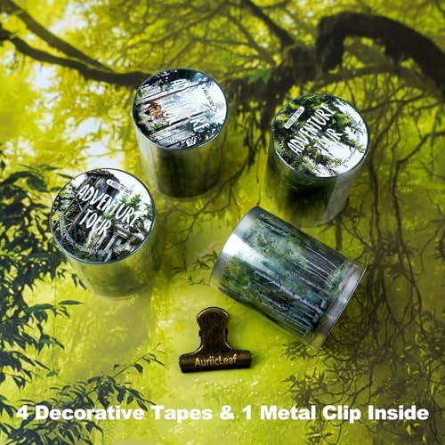 4 Rolls Forest Scenery PET Tape for Scrapbook Journaling - color: Forest Adventure