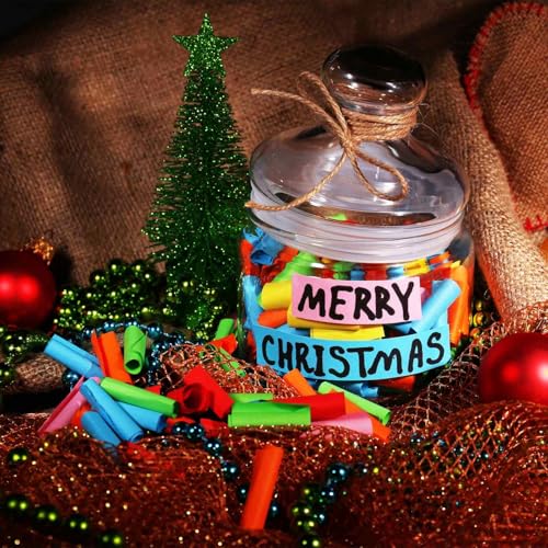 MECCANIXITY 5x5cm Mini Vintage Messages Papers Scrolls, 100Pcs Valentine Message Wish Paper Roll for Party Birthday, Blue