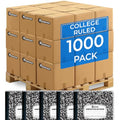 Rosmonde Composition Notebooks Bulk, 1000 Pack, College Ruled, Black Marble - size: 1000 Pack, style: Black Marble