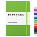 PAPERAGE Lined Journal Notebook, (Lime Green), 160 Pages, Medium 5.6 in x 8 in - 100 GSM Thick Paper – Hardcover Journaling Notebook for Work, School & Note Taking - color: Lime Green, style: A. Lined