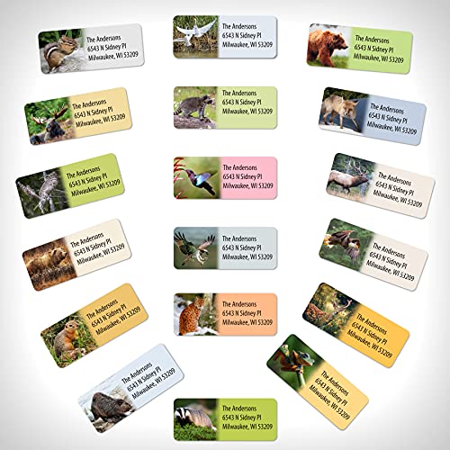 Customized Personalized Address Labels - Made in The USA by Kenco (500 Labels, Forest Wildlife) - color: Forest Wildlife, size: 500 Labels