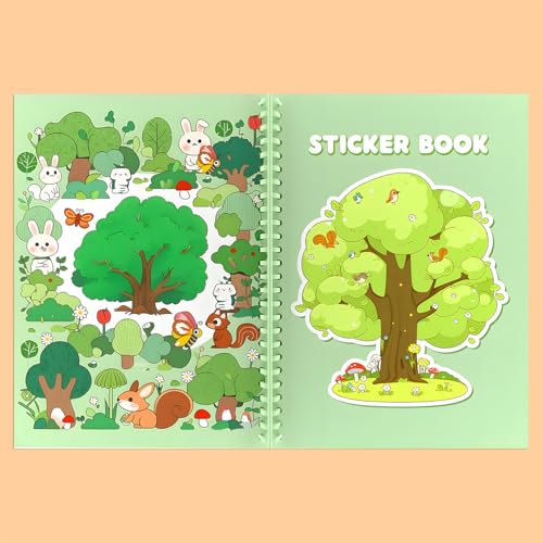B5 Reusable Sticker Collecting Book Blank Sticker Album (Style H Green) - color: Style H Green