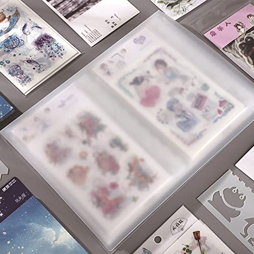 CAVAD Nail Art Sticker Storage Book Collecting Album 2 Pack/160 Slots Empty Storage Holder and 160 Pcs Label Sticker Plastic Nail Stickers Holder for DIY Nail Art Decals Organizer - color: 2pack