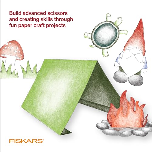 Fiskars Kids Activity Book with 6" Big Kids Scissors, For Ages 8+ - style: Ages 8+