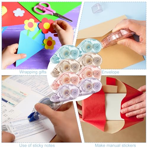 8 Pack Double Sided Tape Roller, Scrapbook Supplies, Glue Tape - size: M