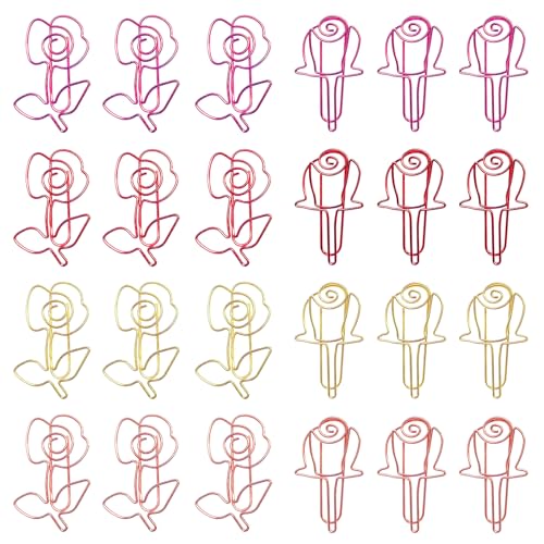 80 Pcs Fun Cute Flower Decorative Paper Clips Set (Flower Shape2) - color: Flower Shape 2
