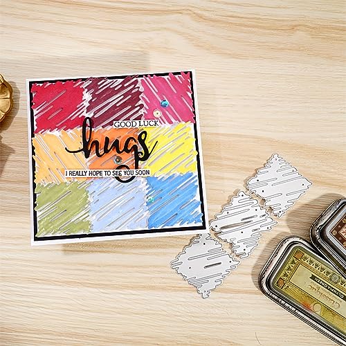 Lapoo Tool Metal Cutting Die for Scrapbooking - Durable, Cut Stencils for DIY Scrapbook Photo Album Decorative Paper Card, Card Making Supplies, Embossing (Mosaic 5.5 x 1.9 in) - color: Mosaic 5.5 x 1.9 in
