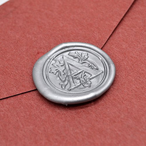 Silver Wax Seal Sticks for Small Glue Gun, Homemade Wedding Invitation Wax Seals - Pack of 16 | Making wax seals for wedding invitation, thanks cards and envelopes, christmas gift wrapping, place card - color: Silver, size: Small