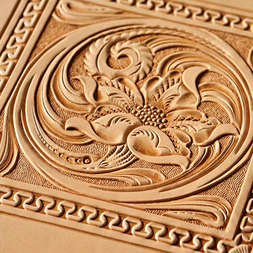 Hourglass Border Leather Stamps 304 Steel Leathercraft Staming Tool for Professional Carving DIY (Small,Smooth) - size: Small, style: Smooth