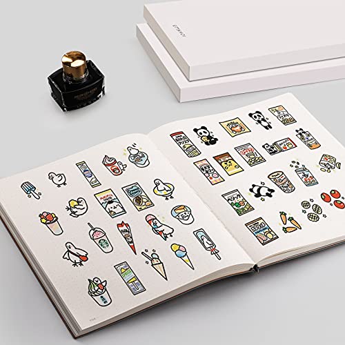 EMSHOI Dotted Journal Notebook, 192 Numbered Pages, B5 (7.5'' x 10'') - color: GrayBlue, style: Dotted