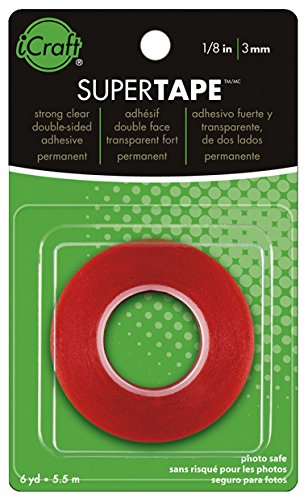 iCraft SuperTape Strong Double Sided Permanent Double-sided Adhesive 1/8" x 6 yards Clear - size: 1/8" x 6 yards