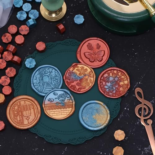 Bronze Wax Seal Beads, HOSEALING Premium 360pcs Sealing Beads for Wax Seal Stamp, Metallic Copper Sealing Wax Pellets Refill Pack for Wax Seal Kit, Wedding Invitations, Envelope Letter Sealing - color: Bronze
