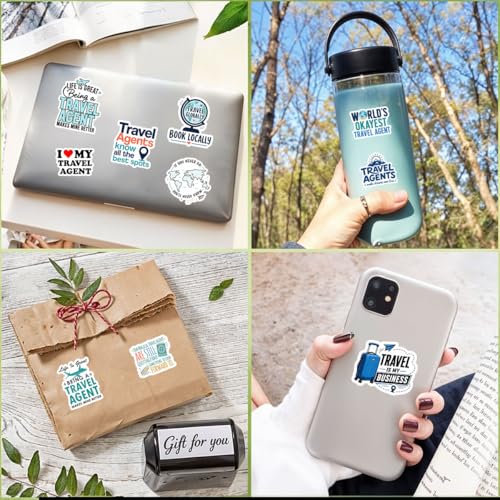 (12pcs-3in) Travel Agent Sticker Funny Stickers Travel Industry Gifts - color: Travel Agent