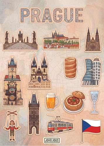 Prague Sticker Sheet, Prague Stickers for Laptop & Journal - style: Prague