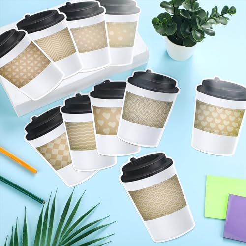 Chuangdi 60 Pcs Backpack Cutouts Coffee Cup for Classroom - style: Coffee Cup