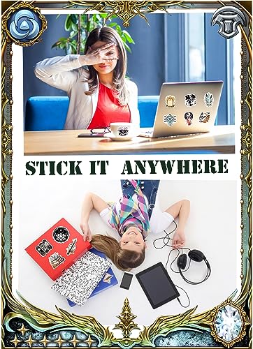 Witchy Stickers for Kindles Water Bottles, 100PCS Waterproof Vinyl Aesthetic Sticker Packs for Adults, Spooky Cute Hippie Celestial Stickers for Laptop Books Scrapbooks Journals