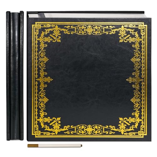 Vienrose Large Self Adhesive Photo Album, 10.6x11 Inch, 60 Pages, Black - color: Black, size: 10.63"x11.02" 60 Pages