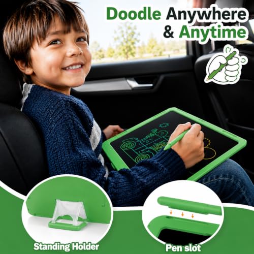 TEKFUN LCD Writing Tablet for Kids, Teen Girl Boy Gifts Ideas, Drawing Tablet for Kids, Birthday Christmas Gift Ideas for Girls Boys (Green, 12.6" W x 10" H) - color: Green, size: 15 Inch