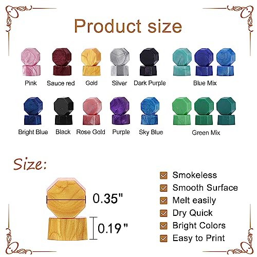 Yoption 300 Pcs Metallic Blue Sealing Wax Beads Kit for Wax Seal Stamp - color: Bright Blue