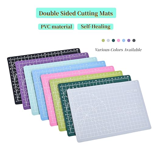 A5 Self-Healing Cutting Pads, Small Cutting Mat, Professional Double Sided Durable Cutting Mat, Great for Hop Scrapbooking, Quilting, Fabric, Sewing Craft Projects (Pink, A5) - color: Pink