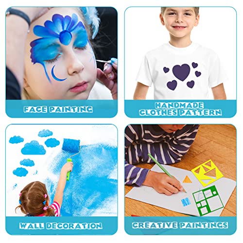 Epakh 16 Pcs Geometric Shape Stencils Set, 5.9 x 5.9 Inches, Classic Style - color: Classic Style, size: 5.9 x 5.9 Inches