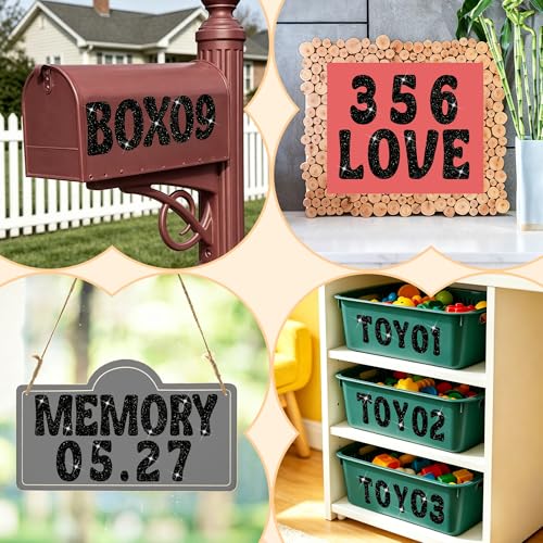Bulletin Board Letters 129 PCS Glitter Letter Stickers Large 4 Inch, Black - color: Black, size: 4 Inch