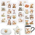 4 PCS Forest Animals Cuttable UV DTF Stickers - style: forest animals
