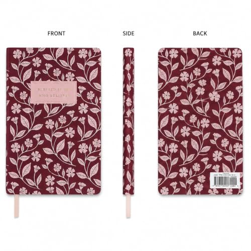Eccolo Christian Journal Notebook Hardcover Lay Flat 192 Ivory Lined Pages - color: Rouge, size: 6X8