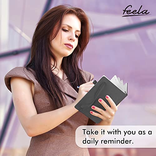 feela 18 Pack Journal Notebook for Work, Business Notebook Bulk Hardcover Lined Writing Journal with Pen Holder for Men Women Note Taking, with 18 Black Pens, 120 GSM, 5.1”x8.3”, A5, Gray - color: 18 Gray
