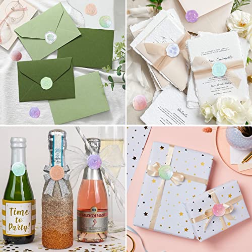 SHANGRLA 72 PCS Premade Floral Wax Seal Stickers, Wedding Envelope Seals - style: Floral