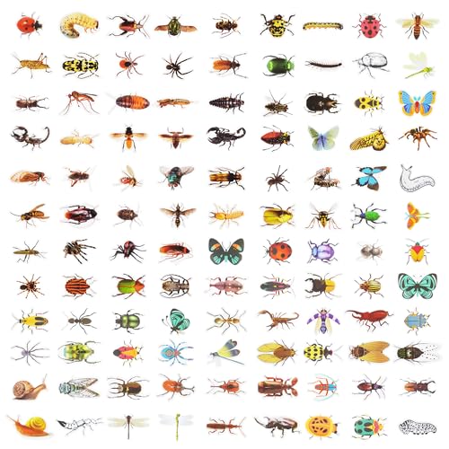 100 PCS Insect Stickers Cartoon Bug Stickers for Laptop Water Bottle Computer Refrigerator Luggage Phone Case Bicycle Teens (Insect) - style: Insect