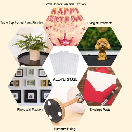 JANYUN 280Pcs Sticky Dot Stickers Clear Putty Sticky Tack for Decoration (Pack of 2) - size: 0.78" Round (Pack of 2)