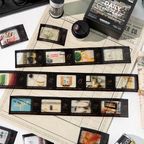365 Days Daily Filmstrip Stickers, Cinematic Movie PET Stickers - color: Original Film Series
