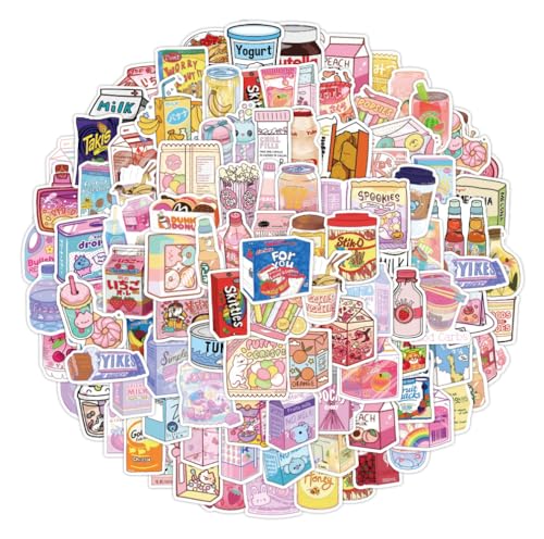 100pcs Cute Snack, Food, and Drink Stickers Set - Kawaii Small Stickers for Teens, Boys, Girls, and Adults