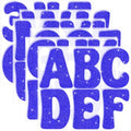 Bulletin Board Letters 74 PCS Glitter Letter Stickers Large 5 Inch, Blue - color: Blue, size: 5 Inch