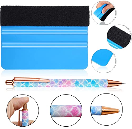Weeding Tools for Vinyl，2 Pieces Air Release Pen Craft Vinyl Weeding Tools Stainless Steel Point Retractable Air Release Weeding Tools for Craft Weeding Essential Adhesive Vinyl (Multicolour) - size: multicolour Weeding