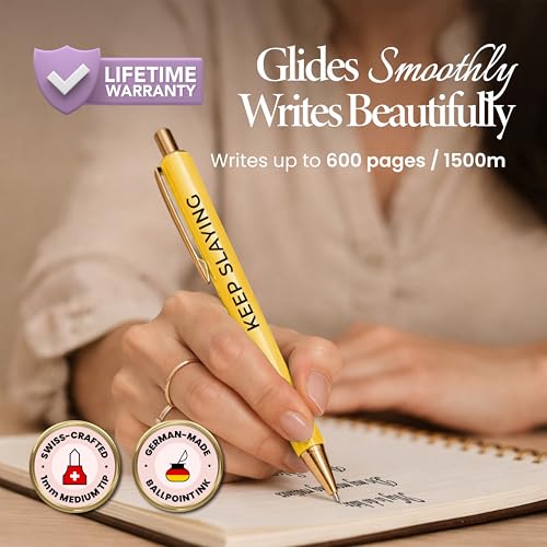 MESMOS 3pcs High End Luxury Congratulations Gifts for Women, Job Promotion Gifts for Women, Thank You Gift for Teacher, Employees, Coworkers, Mentors & Managers German-Ink & 1mm Swiss-Tip Luxury Pen. - style: Congrats!