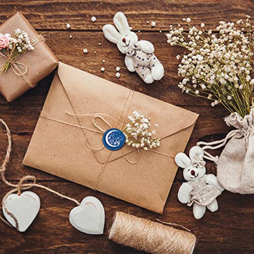 CRASPIRE Mountain Wax Seal Stamp Tree Vintage Sealing Wax Stamps Moon Star Clouds 30mm Removable Brass Head with Wood Handle for Wedding Invitations Halloween Christmas Thanksgiving Gift Packing - style: Mountain Tree Moon Star Clouds