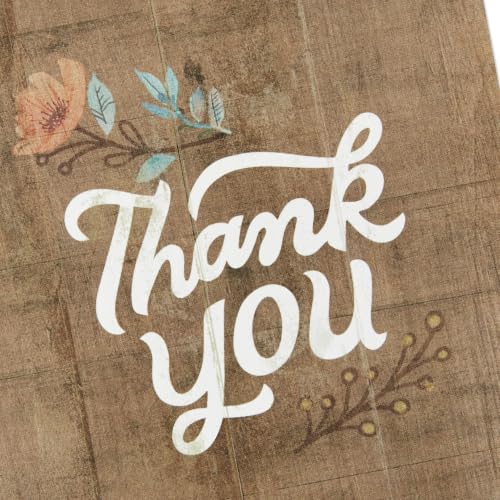 Hallmark Bulk Thank You Cards, Assorted 48-Pack (Rustic Flowers)