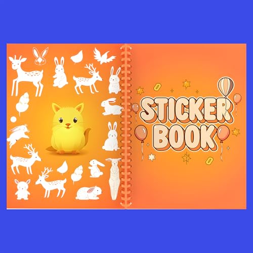 B5 Reusable Sticker Collecting Book Blank Sticker Album (Style E Orange) - color: Style E Orange