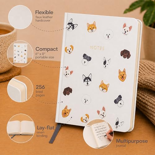 WORLD TRAVELER Eccolo A5 Lined Journal 256 Ivory Pages Lay Flat 6x8 - color: Good Boy